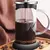 Imagem do Pote de café francês com filtro, vidro de borosilicato alto, perfurador manual