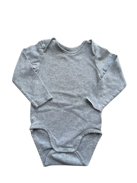 Body cinza manga longa - H&M- 2 T - 24 meses