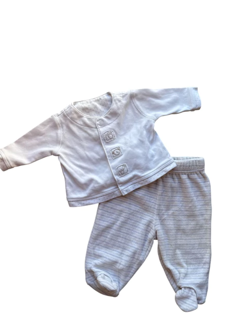 Conjunto casaquinho + calça pezinho - Koala Baby - 0-3 meses