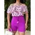 Conjunto Feminino Cropped Short Feminina Bolso Cintura Alta Crepe - zap tudo