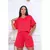 Conjunto Femenino Cropeed Manga Morcego e Shorts