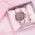 Relógio romântico do céu estrelado feminino, pulseira de couro, relógio desi - comprar online
