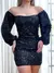 Vestido Feminino Curto Manga longa Paetê Kaline ref;868 - comprar online