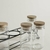 SET X 5 ESPECIEROS VIDRIO Y ACACIA EN RACK 90 ML - 28X5X11 CM - comprar online