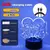 Imagem do 3d ilusão ponto led night light com controle remoto toque inteligente decoração do quarto lâmpada aniversário dia dos namorados presentes de natal