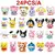 24 peças ponto linabellr mario bros figuras disney ponto construção pretos do - comprar online
