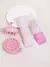Conjunto de massagem do couro cabeludo escova macia do silicone, garrafa pente r - Domelina