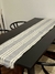 Camino de mesa rústico de algodón 40 x 170 cm – Rayas gris y crudo