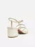 Sandália Off-White Salto Médio Bloco Tiras Fivela - Sapatos e Cia  Arezzo