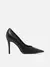 Scarpin Couro Salto Alto Fino Preto