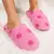 Imagem do Inverno feminino em forma de coração chinelos amor mudo sola macia sapatos int