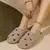 Inverno feminino em forma de coração chinelos amor mudo sola macia sapatos int