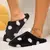 Inverno feminino em forma de coração chinelos amor mudo sola macia sapatos int na internet