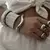 Imagem do KMVEXO-Vintage Wide Cuff Pulseiras para Homens e Mulheres, Pulseiras Hip Hop, Pu