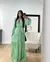 Elegante vestido longo feminino com mangas babados oco para fora vestidos de noi - comprar online