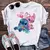 camiseta branca topos adorável lilo ponto feminino camisa - comprar online