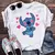 camiseta branca topos adorável lilo ponto feminino camisa - loja online
