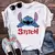 camiseta branca topos adorável lilo ponto feminino camisa na internet