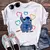 Imagem do camiseta branca topos adorável lilo ponto feminino camisa