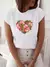 Camisa de manga curta de manga curta do sexo feminino da moda da primavera - comprar online