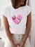 Camisa de manga curta de manga curta do sexo feminino da moda da primavera na internet