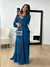 Elegante vestido longo feminino com mangas babados oco para fora vestidos de noi - loja online