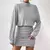 Mia Muse Vestidos femininos outono inverno casual pulôver de malha lisa manga l - comprar online
