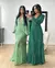 Elegante vestido longo feminino com mangas babados oco para fora vestidos de noi na internet