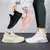 Designer feminino tênis casuais sapatos esportivos marca de moda rendas até mo - loja online