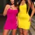 Verão cinta de espaguete mini vestido 2025 feminino sexy bodycon clube vestidos - loja online