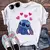 camiseta branca topos adorável lilo ponto feminino camisa - comprar online