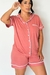 PIJAMA FEMININO AMERICANO SHORT ROSA SECO na internet