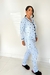 PIJAMA AMERICANO FEMININO CALÇA E MANGA LONGA - LISTRA AZUL - comprar online
