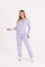 PIJAMA AMERICANO FEMININO CALÇA E MANGA LONGA - XADREZ LILAS - comprar online
