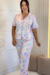 PIJAMA FEMININO AMERICANO CALÇA MANGA CURTA CORAÇÕES COLORS na internet