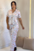 PIJAMA AMERICANO FEMININO CALÇA MANGA CURTA FLORAL SUAVE - comprar online
