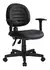 Cadeira De Escritório Pontual Costurada Ergonômica com Back Sistem De Couro Eco Cor Preto - loja online