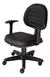 Cadeira De Escritório Pontual Ergonômica Costurada com L Sanfonado C/ Braço Regulavel em couro Eco Cor Preto - comprar online