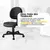Cadeira De Escritório Pontual Ergonômica Costurada com L Sanfonado em couro Eco Cor Preto - Pontual Cadeiras