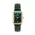 Lucky fox relógios femininos moda verde quadrado couro relógio de quartzo luxo - loja online