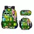 Novo sprunki 3 pçs conjunto mochila dos desenhos animados saco de escola para m - Be Kid