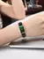Lucky fox relógios femininos moda verde quadrado couro relógio de quartzo luxo