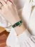 Lucky fox relógios femininos moda verde quadrado couro relógio de quartzo luxo - loja online