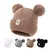 Outono inverno bebê quente malha chapéus com pom crianças gorro de malha chap - Be Kid