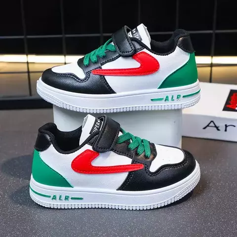 Tenis Kid estiloso - com botão giratório - respirável