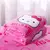 Sanrio olá kitty flanela ar condicionado cobertor estudante único cobertor len