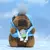 Imagem do Bonito capivara brinquedo de pelúcia com capuz com asas simulação boneca tama