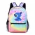 Imagem do Stitch saco de escola primária dos desenhos animados das crianças mochila meni
