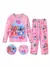 Conjunto de pijamas de manga comprida infantil, ponto, pijamas menino anjo, roup