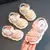Imagem do Sapatos de verão infantis com laço sólido, específicos para praia em pvc, co